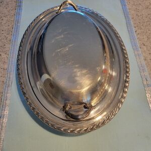 Classic Silver Oval Serving Platter